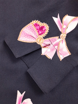 Rochie femei bleumarin cu fundițe