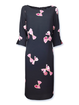 Rochie femei bleumarin cu fundițe