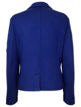 Sacou femei casual cu broderii aplicate- albastru