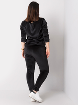 Trening damă de catifea Plus Size- Negru