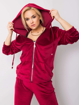 Trening damă din catifea Mărimi Mari- Visiniu