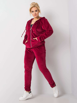 Trening damă din catifea Mărimi Mari- Visiniu