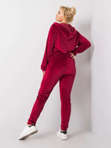 Trening damă din catifea Mărimi Mari- Visiniu