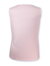 Tricou top femei cu dungi și ornament argintiu