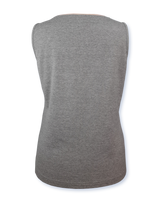 Tricou top femei gri cu ornament argintiu