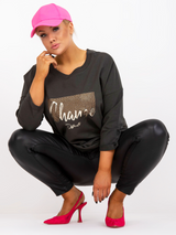 Tunică damă Mărimi Mari cu print- Maro