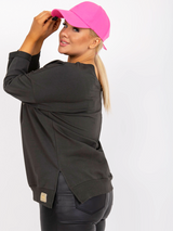 Tunică damă Mărimi Mari cu print- Maro