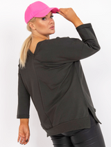 Tunică damă Mărimi Mari cu print- Maro