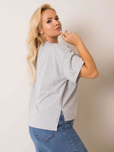 Tricou damă Plus Size supradimensionat - Gri