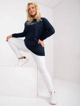 Bluză damă Mărimi Mari casual sport- Bleumarin