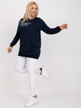 Bluză damă Mărimi Mari casual sport- Bleumarin