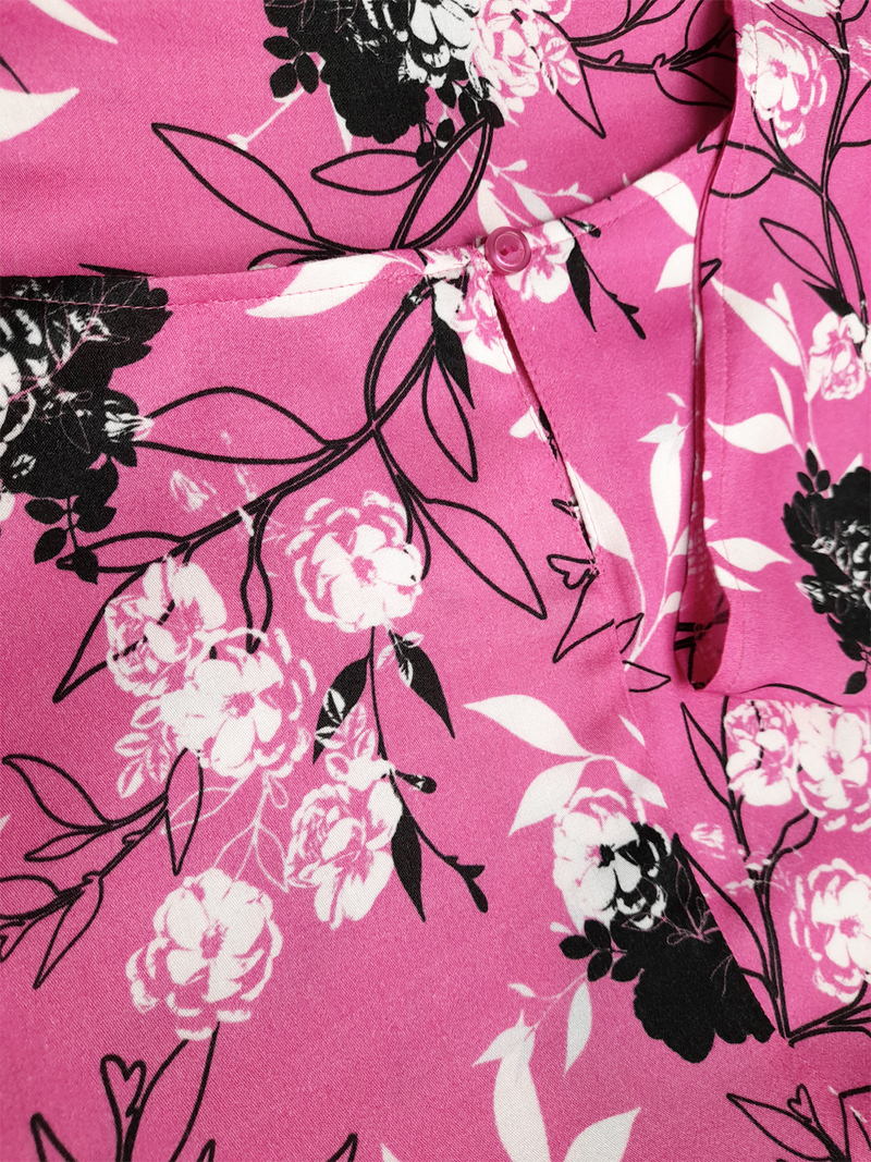 Bluză femei roz cu imprimeu floral