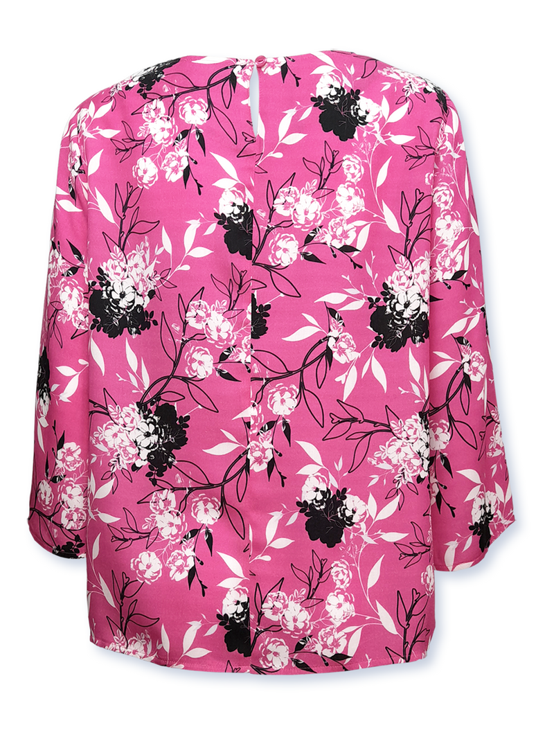 Bluză femei roz cu imprimeu floral