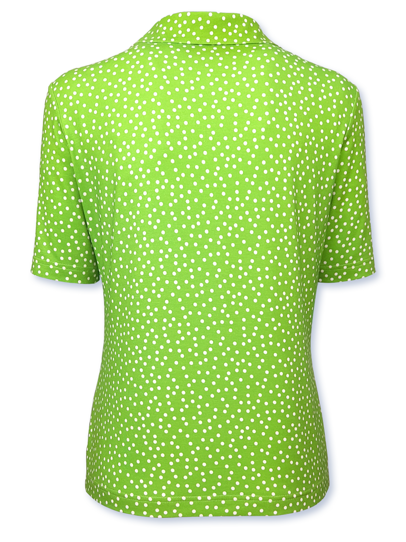 Bluză femei verde kiwi cu buline