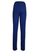 Pantaloni femei casual cu broderii aplicate-albaștri