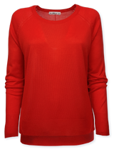 Pulover femei tricotat fin roșu