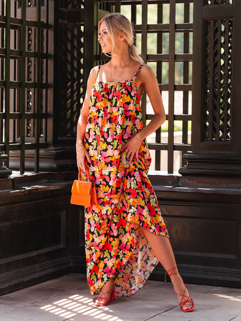 Rochie femei de vară cu imprimeu floral multicolor