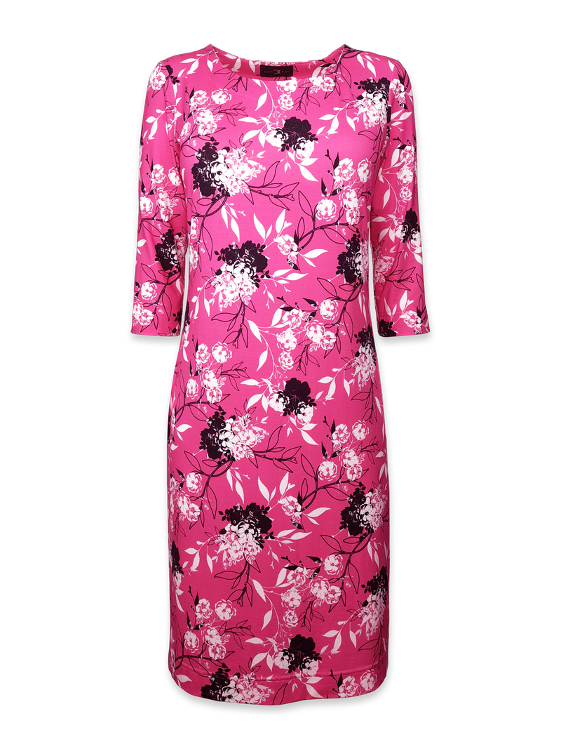 Rochie femei roz cu imprimeu floral