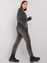 Trening damă de catifea Plus Size- Gri grafit